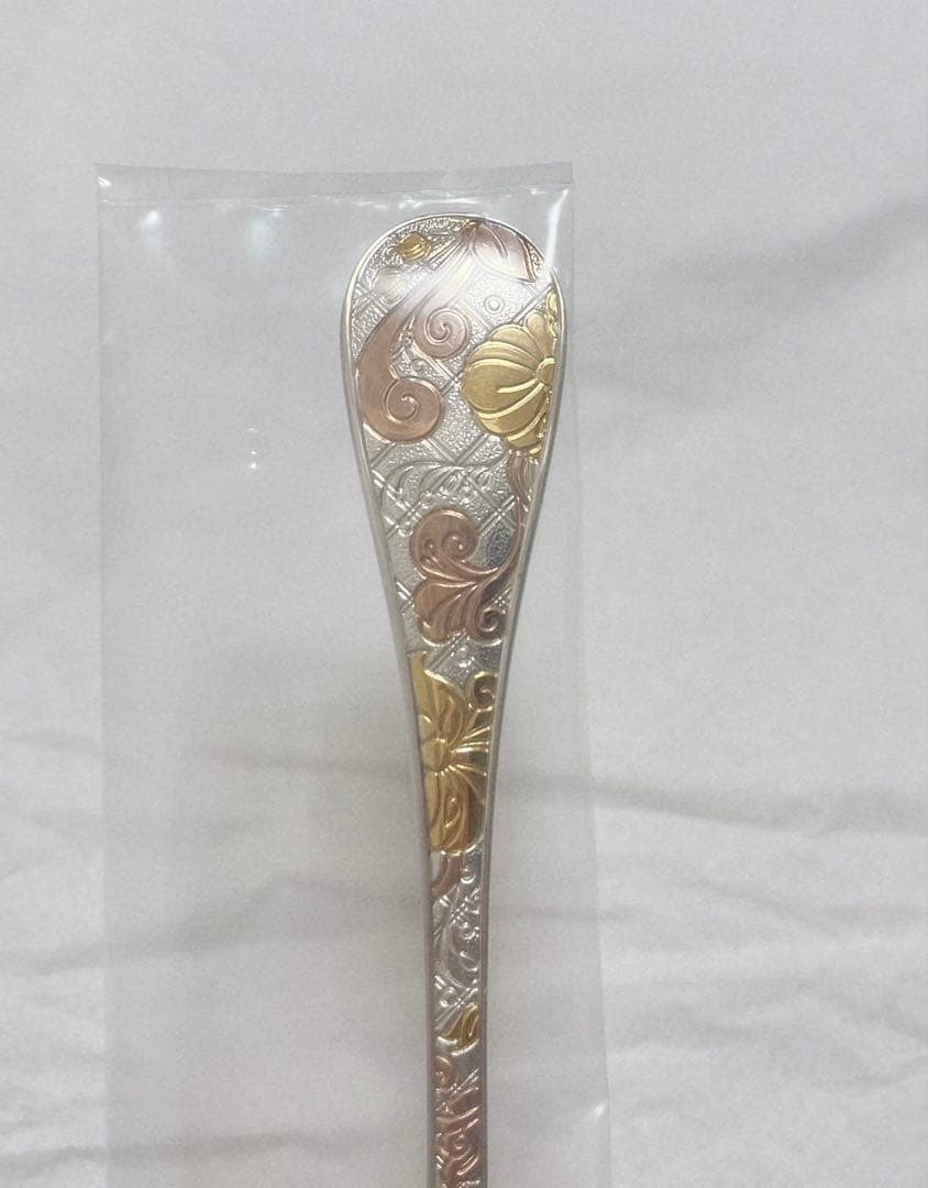 【未使用】クリストフル ジャルダンエデン ケーキフォーク イエロー/ピンク