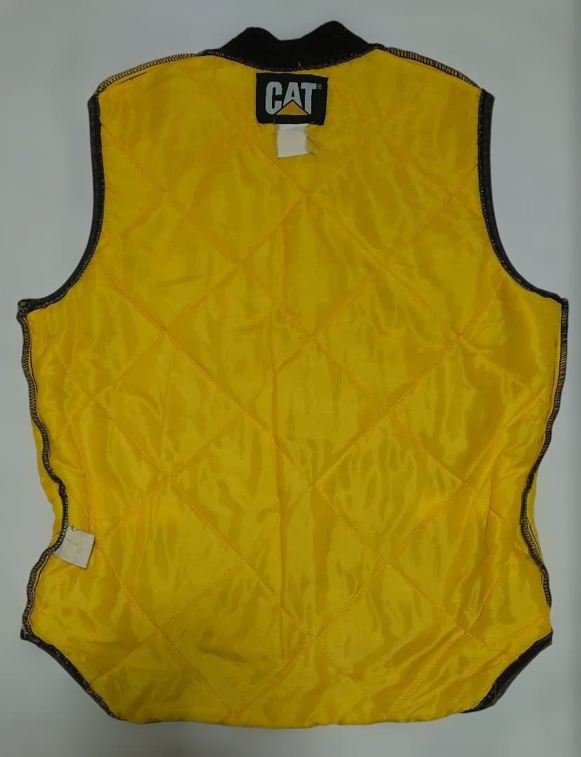 CAT(キャタピラー) ダック地 黒ワークベスト80s90sビンテージ