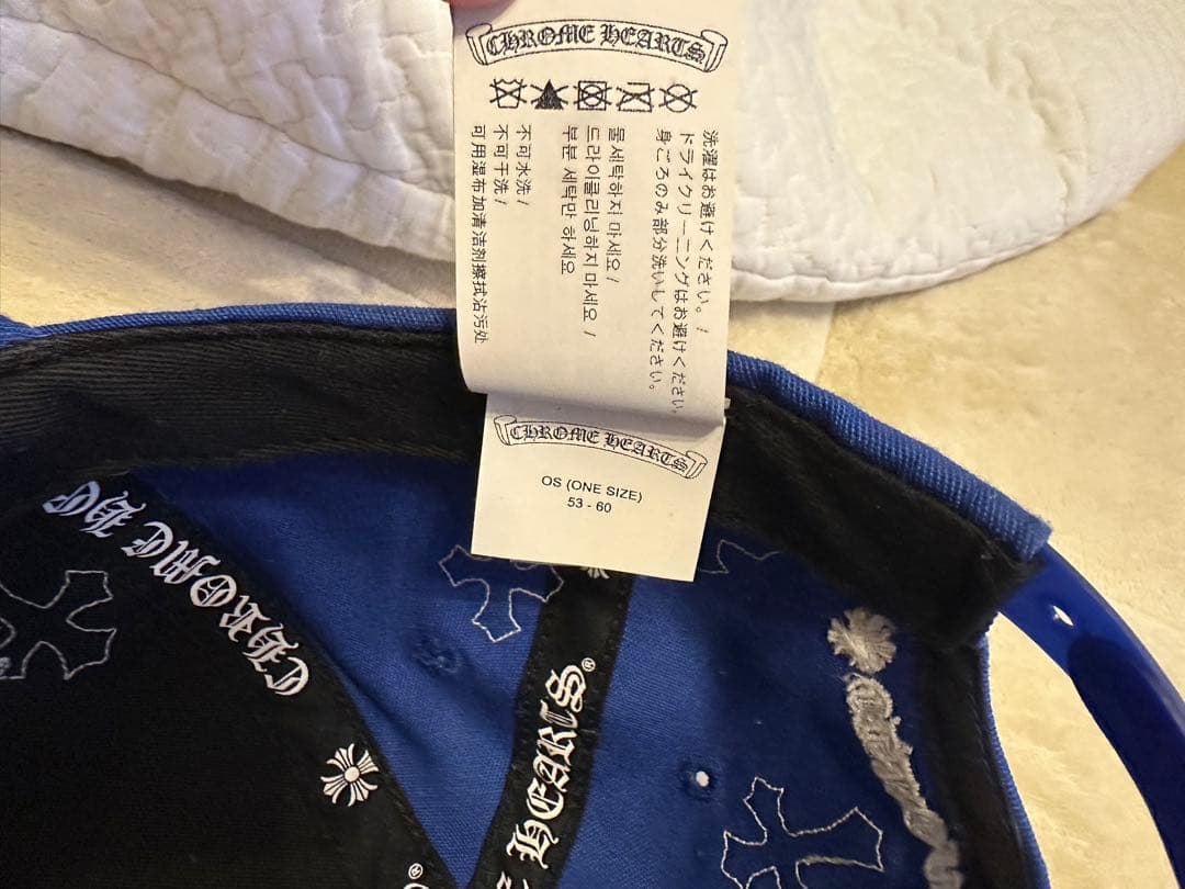 ア*メ様 クロムハーツ　9パッチキャップ　BLUE