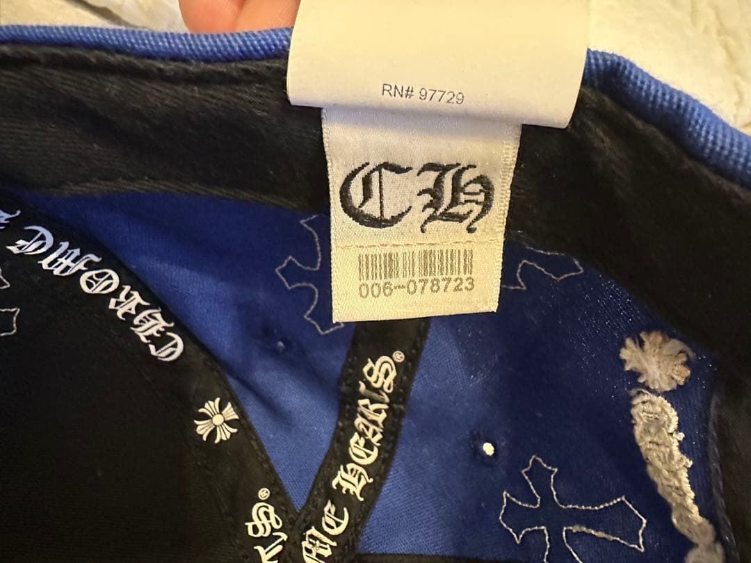 ア*メ様 クロムハーツ　9パッチキャップ　BLUE