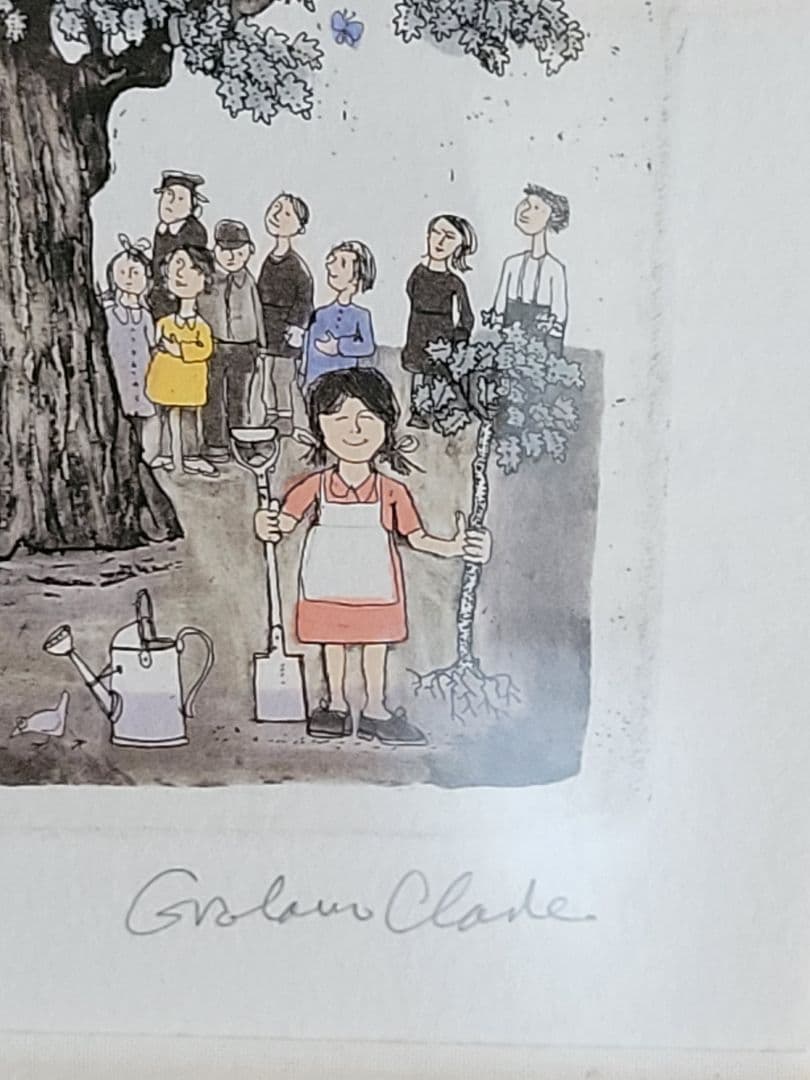 グラハムクラーク★「ちいさなどんぐりから」 192/300部★銅版画彩色