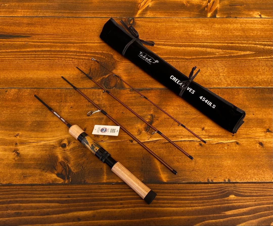 トラウトロッド　パックロッド　スピニングロッド　渓流釣り　天然木グリップ　源流