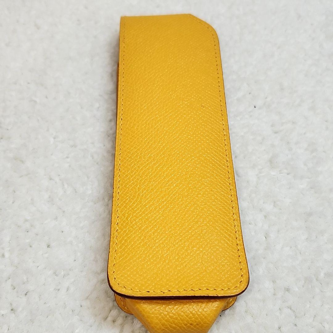 エルメス　HERMES イエロー　ペンケース　 美品