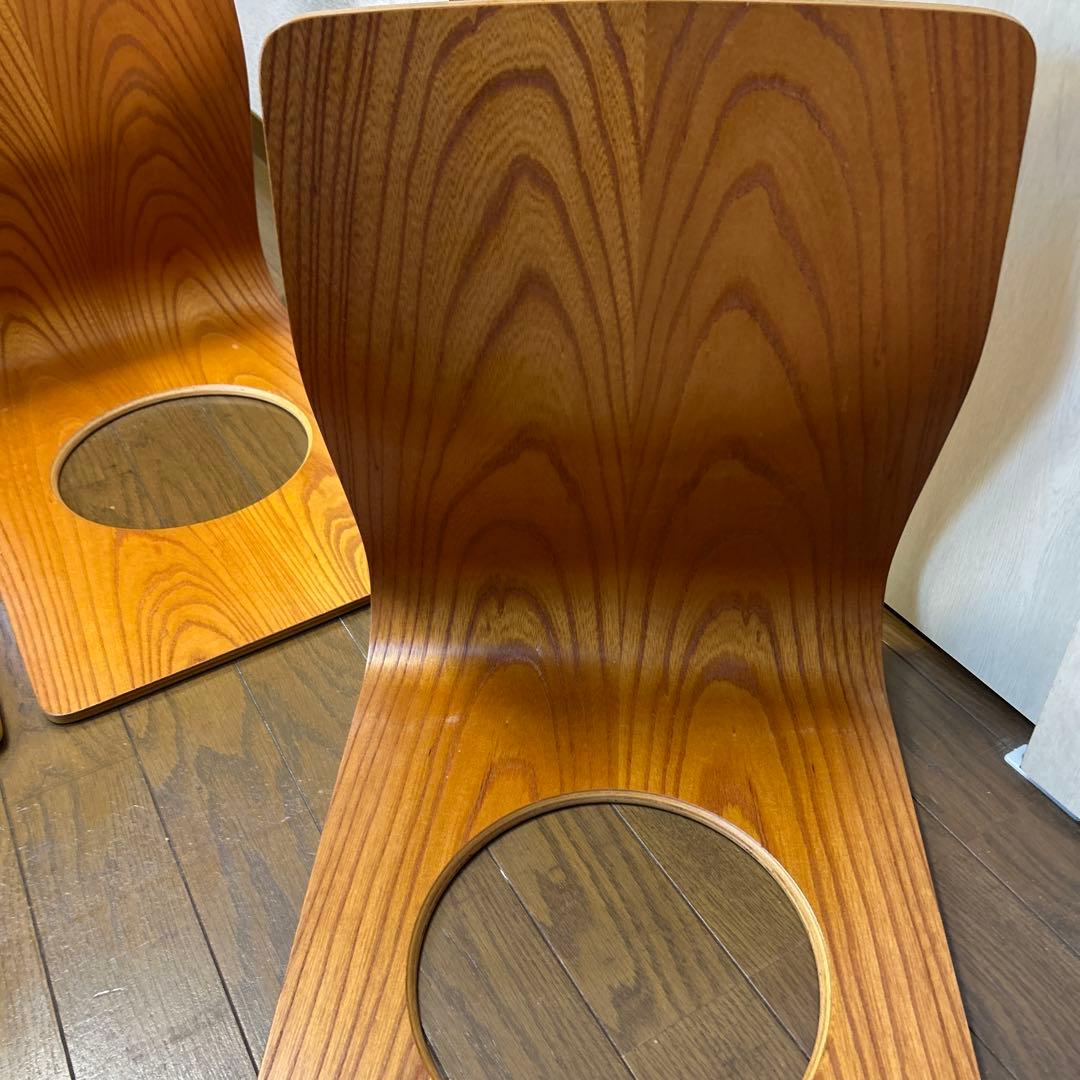 天童木工 木製オープンバック座椅子 4脚セット