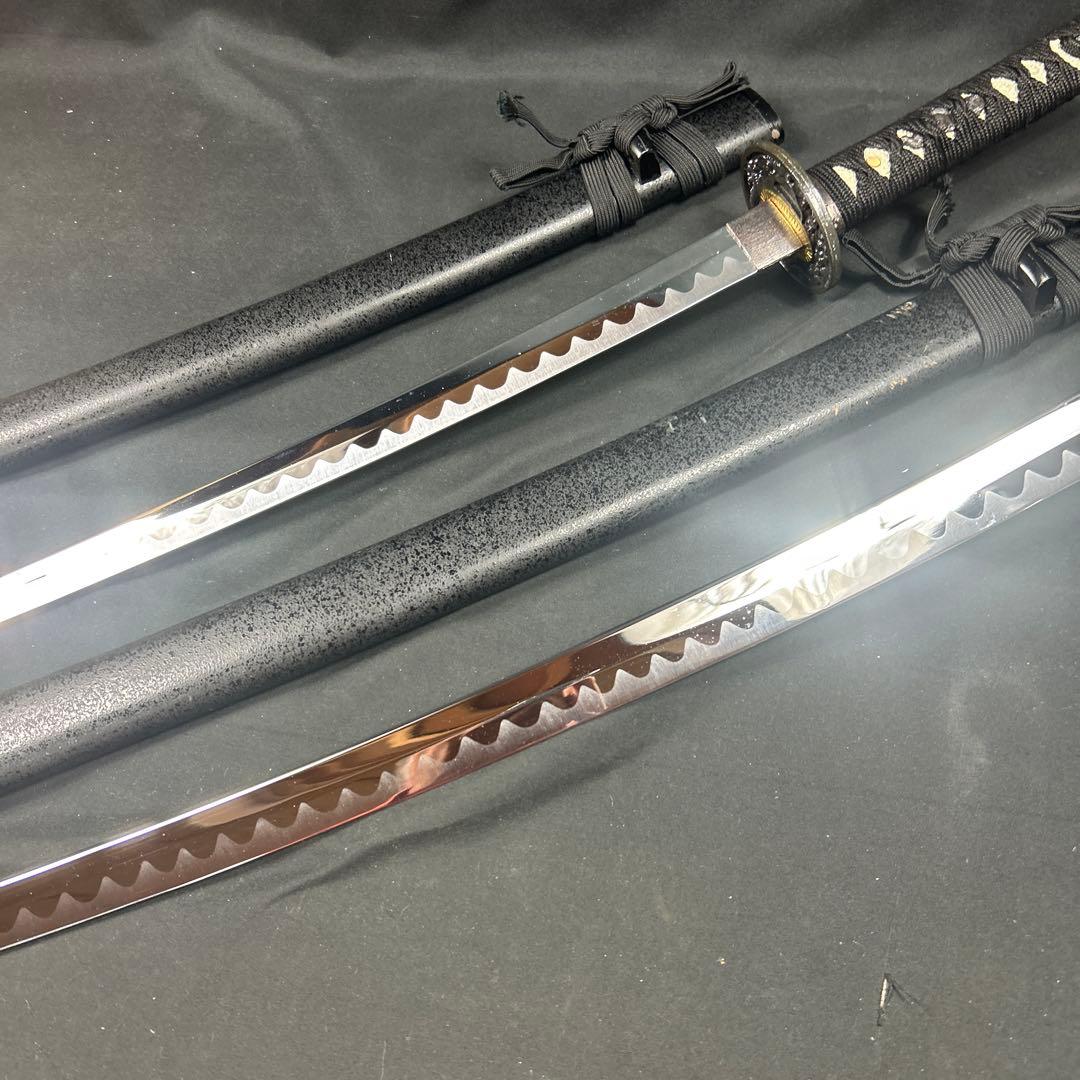 a*o様 波紋模様　居合刀2本セット　黒色鞘