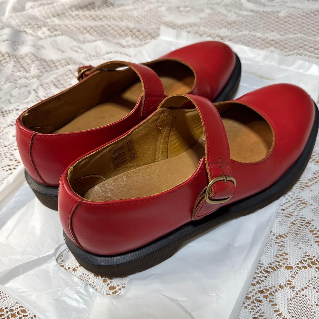 ドクターマーチン　メリージェーン　 パンプス　赤　レッド　バーガンディ　UK6