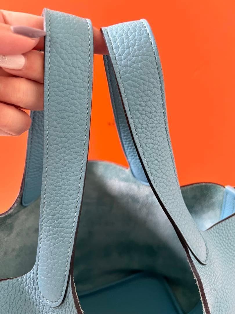 レアカラー★エルメス ピコタンロックMM ブルーノール Y刻印 ゴールド金具