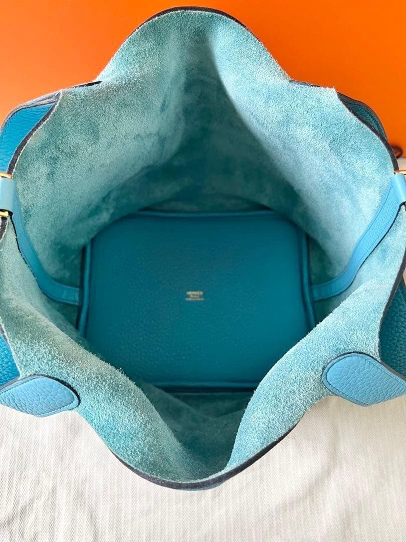 レアカラー★エルメス ピコタンロックMM ブルーノール Y刻印 ゴールド金具