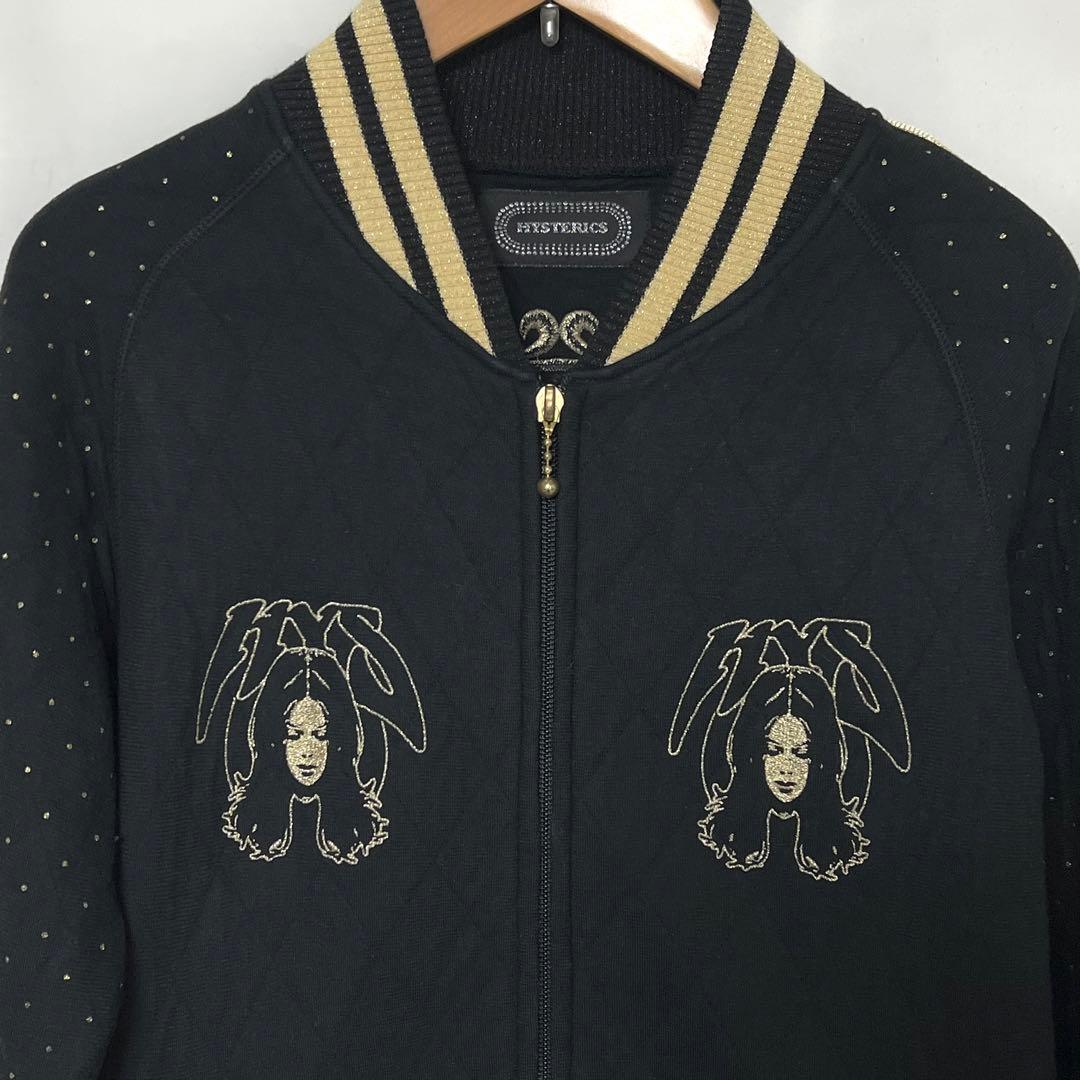 HYSTERIC ゴールド刺繍 ニット スタジャン　ブラック　フリーサイズ