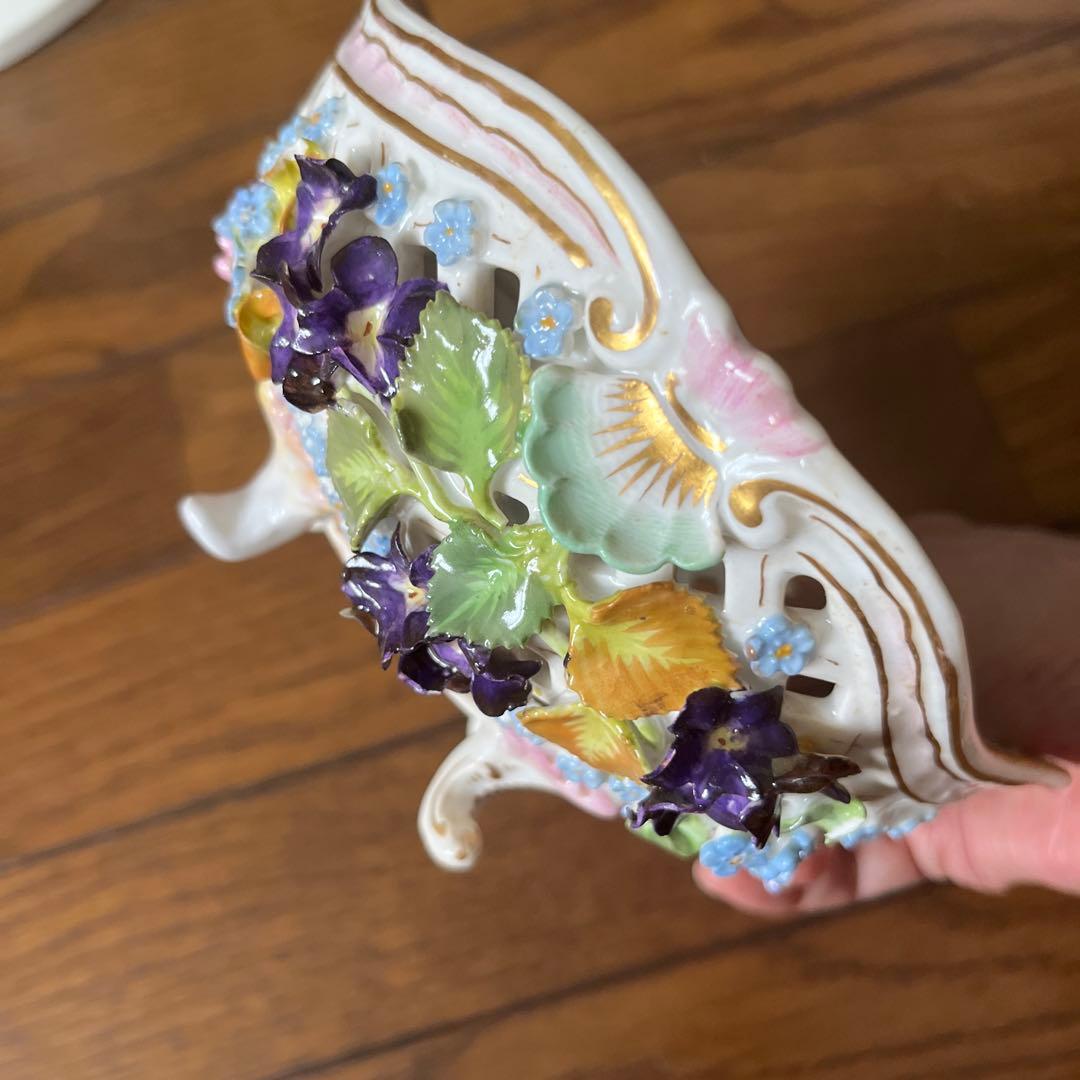 年末期間限定最終処分特価超レアドレスデン素敵菓子器　フルーツ盛りインテリア最上級