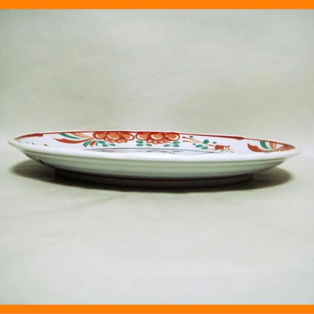 99『染付 赤絵 山水 大皿』　/骨董品 古美術 アンティーク 古玩