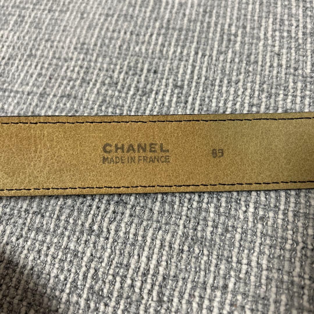 【きざき】CHANEL ブラックレザーベルト サイズ65