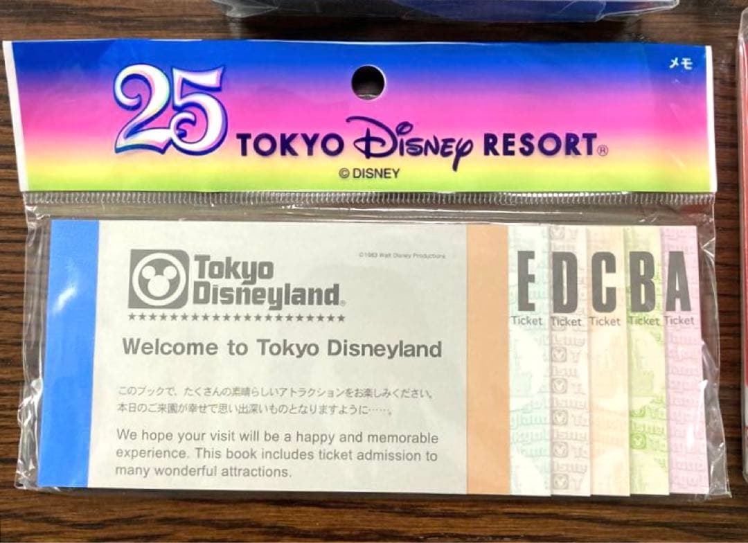 ミッキー   ミニー　メモ　復刻　25周年　ディズニーランド　海外ディズニー