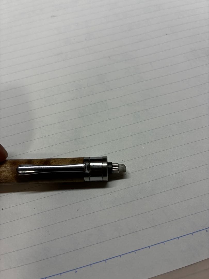 工房楔マーブルウッド　シャープペンシル　 木軸ペン　文房具シャーペン　固定式付き