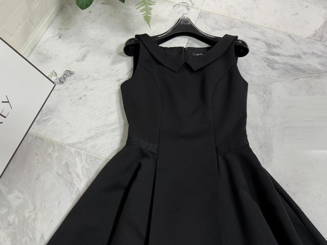 りん★Rene/ルネ ノースリーブ ワンピース ブラック ポリエステル34