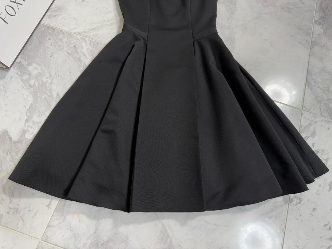 りん★Rene/ルネ ノースリーブ ワンピース ブラック ポリエステル34