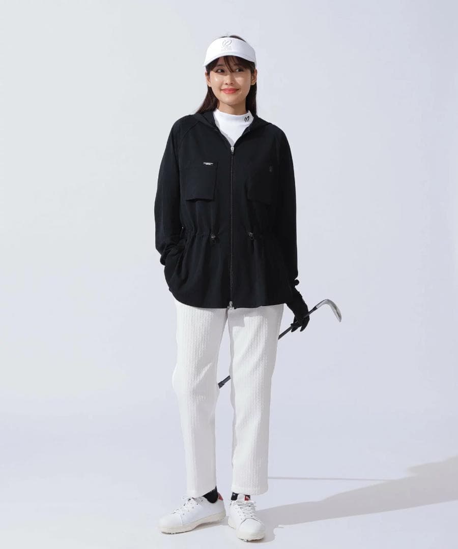 未使用 タグ付き メッシュ ダブルジップフーディジャケット 1 M ブラック