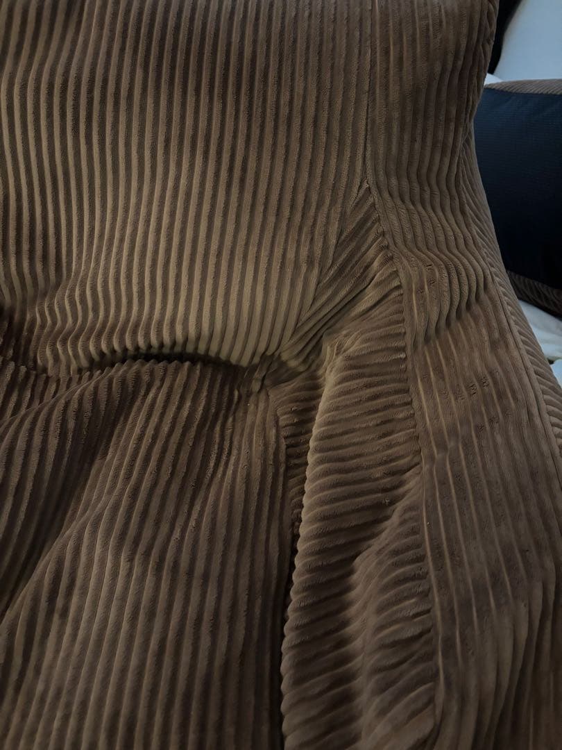 LOOSY 1人掛けビーズソファ+オットマン　brown ブラウン　HUG