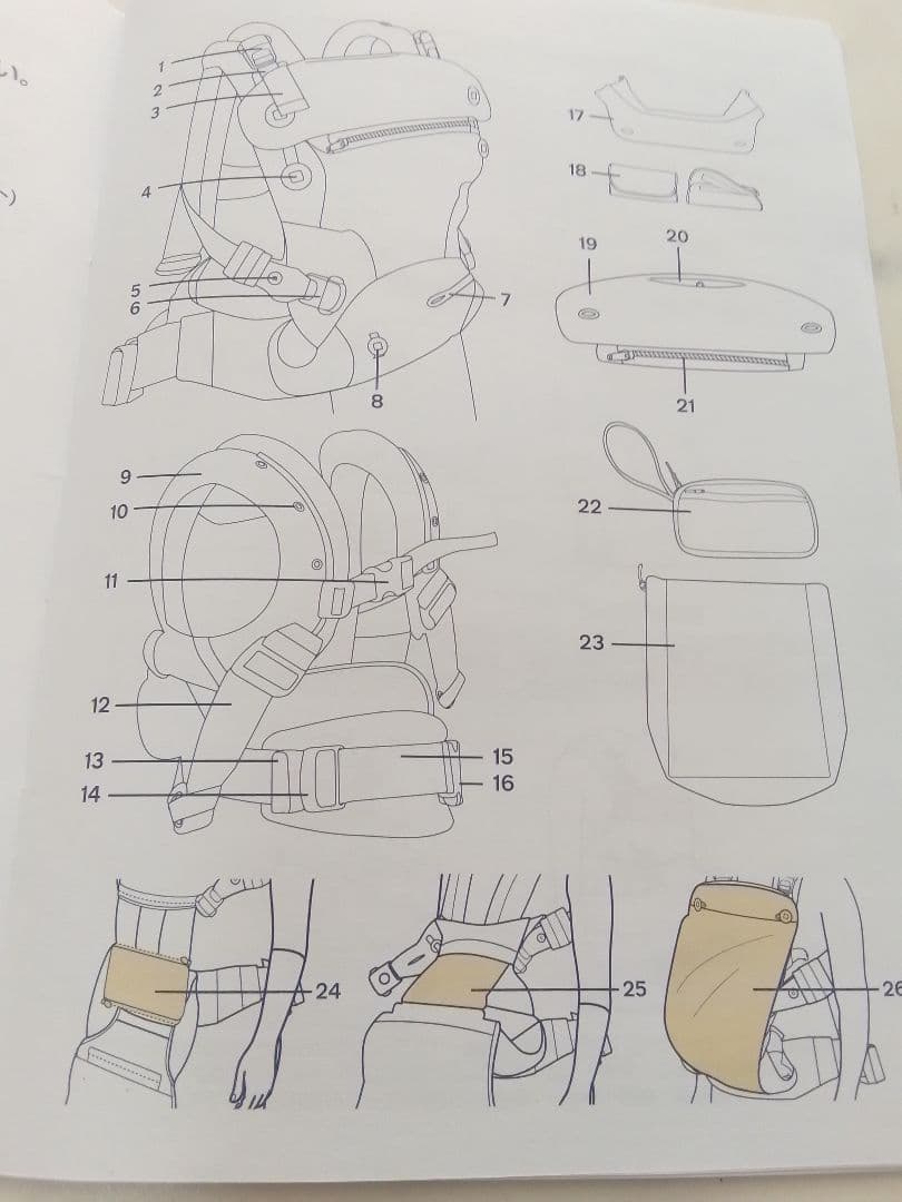 美品 ヌナ nuna カドルクリック ナイト ブラック 抱っこひも 正規品