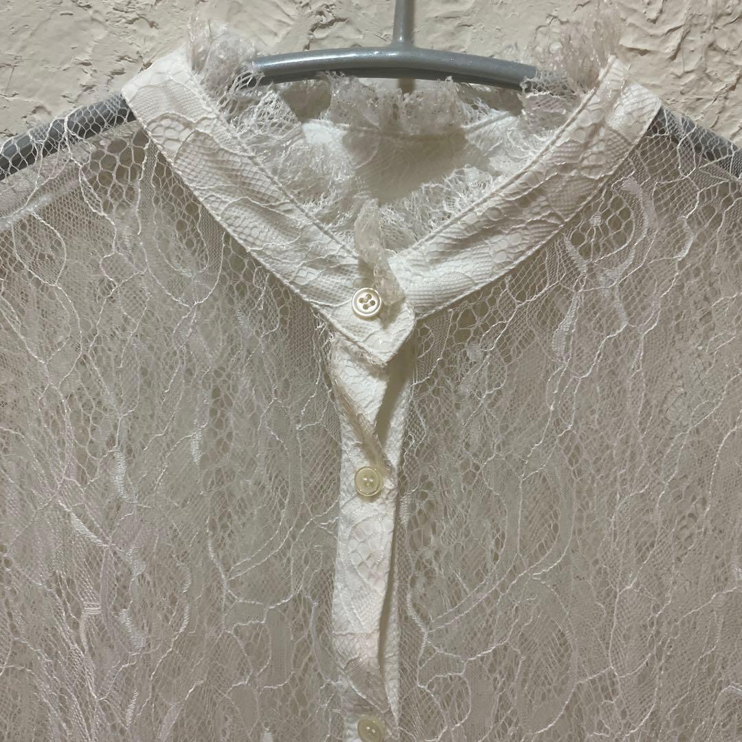 JEANASIS eL Lace Frill Shirt レース フリル シャツ