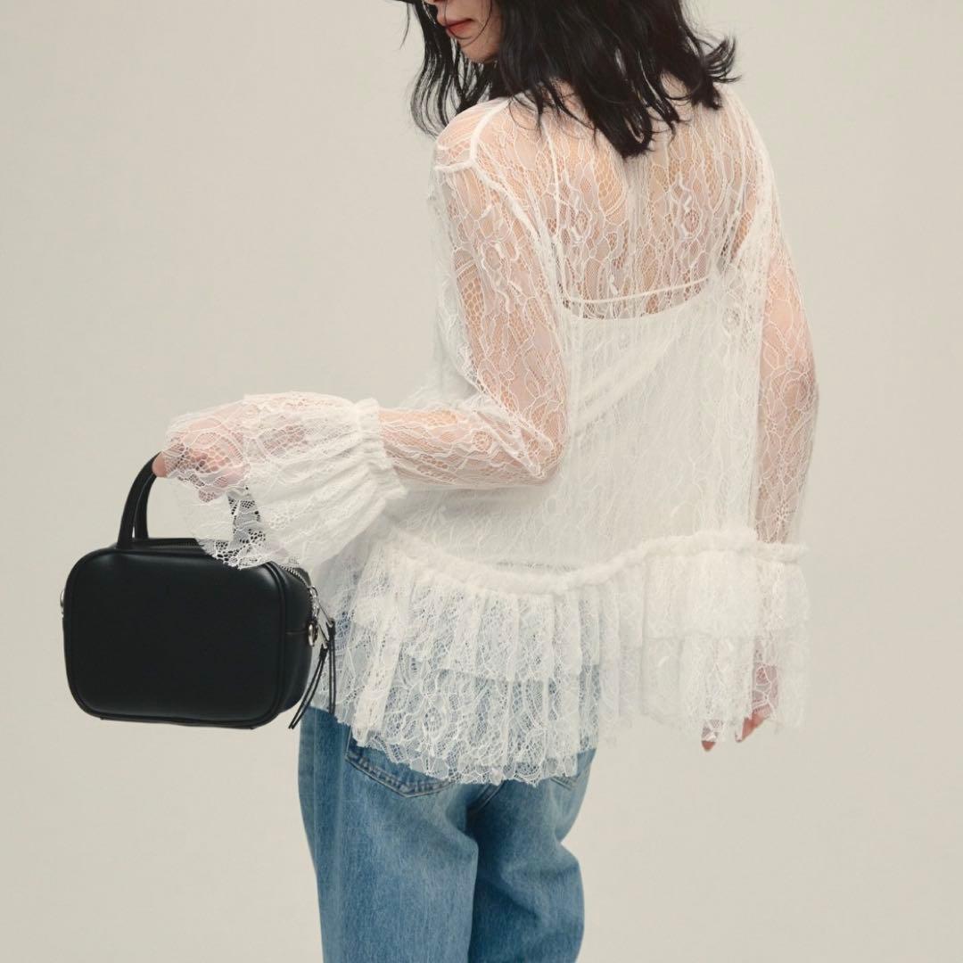 JEANASIS eL Lace Frill Shirt レース フリル シャツ