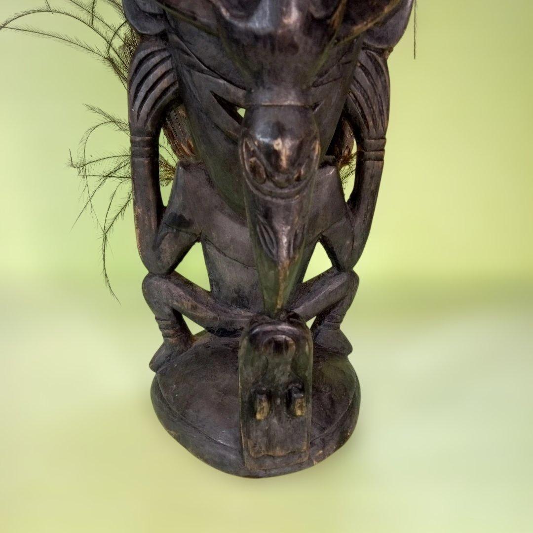 Tao　パプアニューギニア　木彫像　オブジェ　木製　木彫り　雑貨