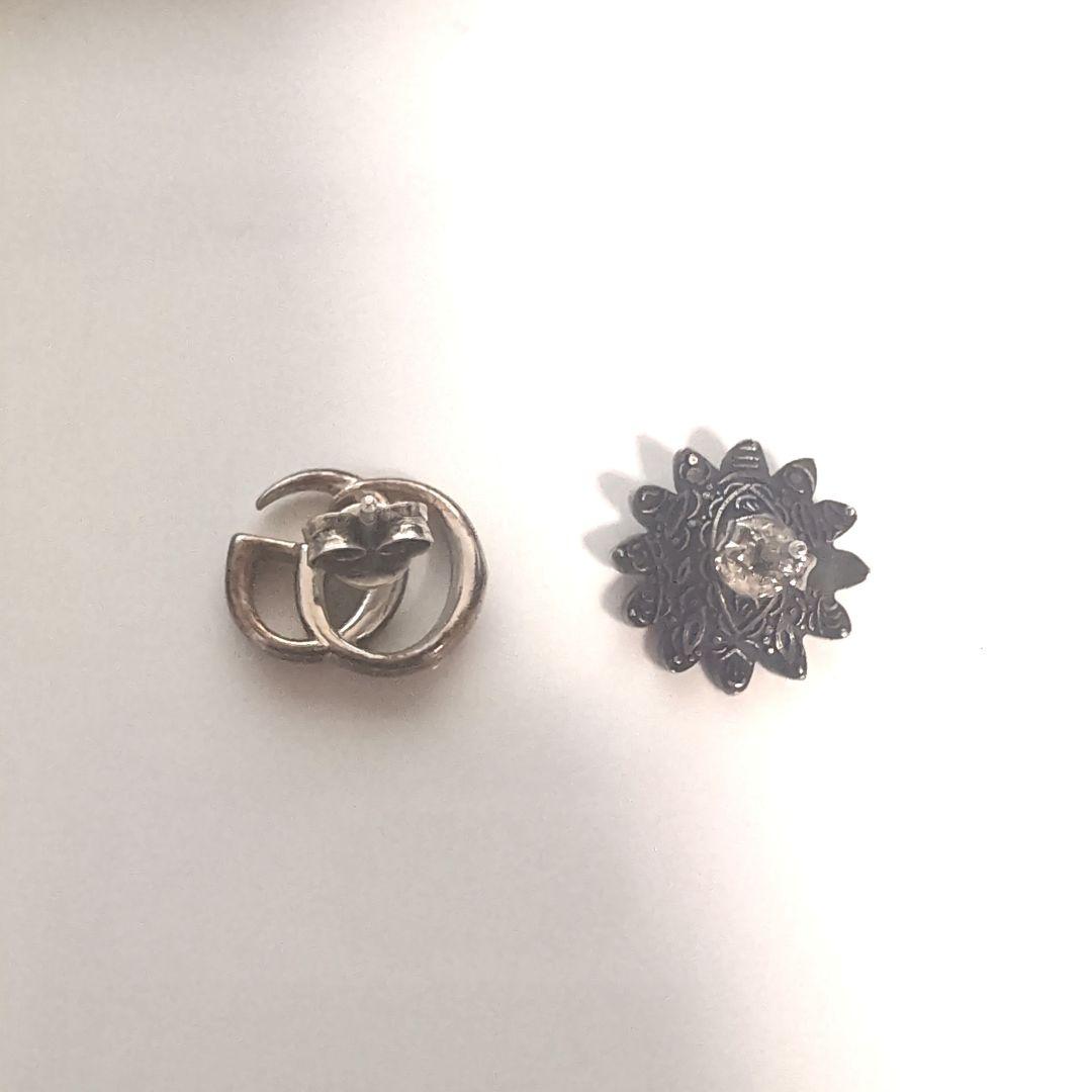 グッチ ピアスフラワーマーモント 925シルバー GUCCI