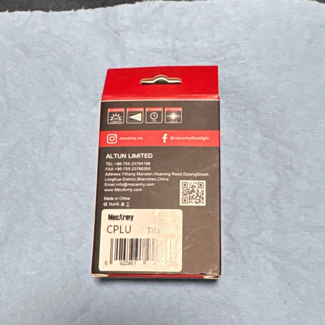MecArmy CPLU チタン時計バンド LED ライトUSB-C 充電式