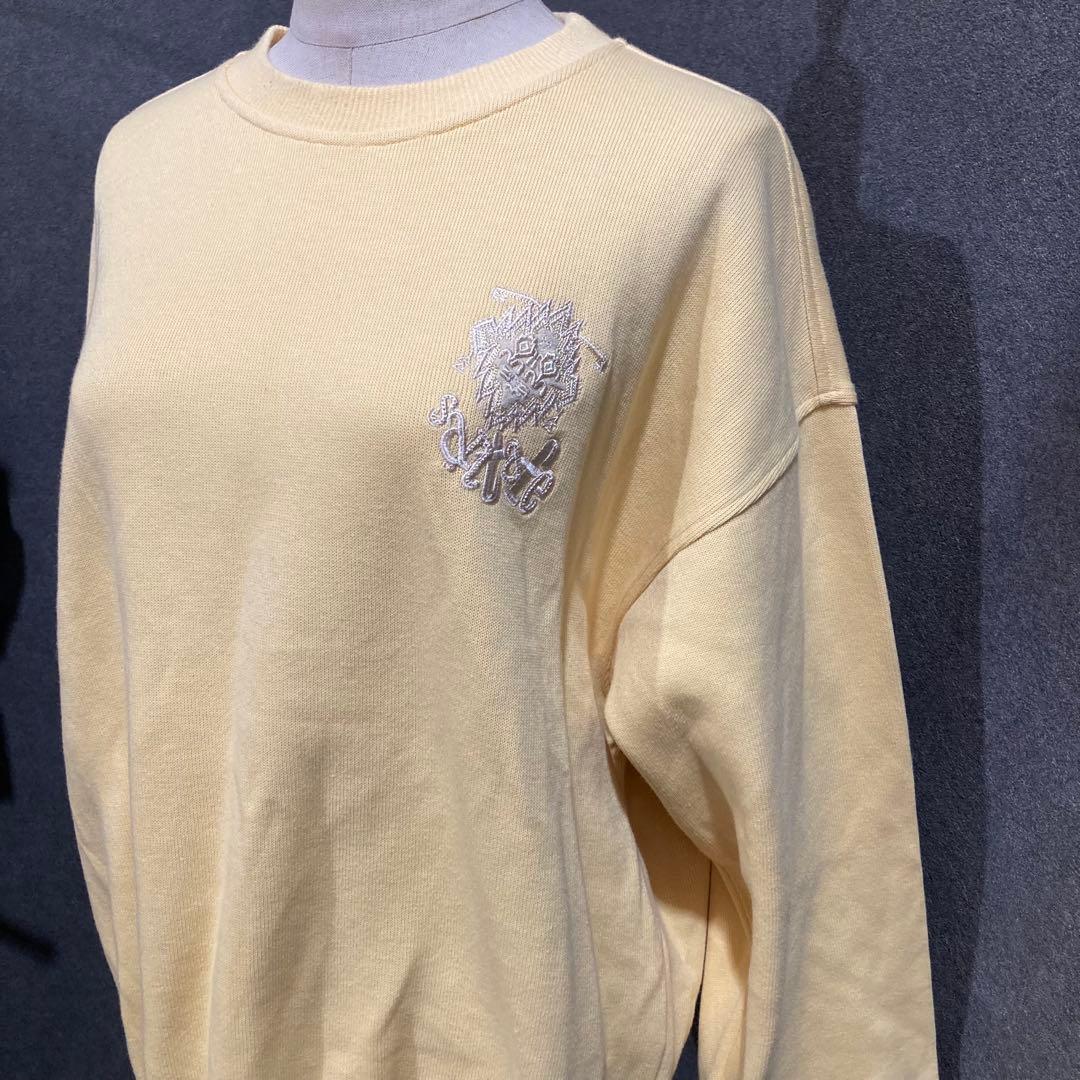 santa fe イエロー オーバーサイズ トレーナー　総刺繍　レア　サンタフェ