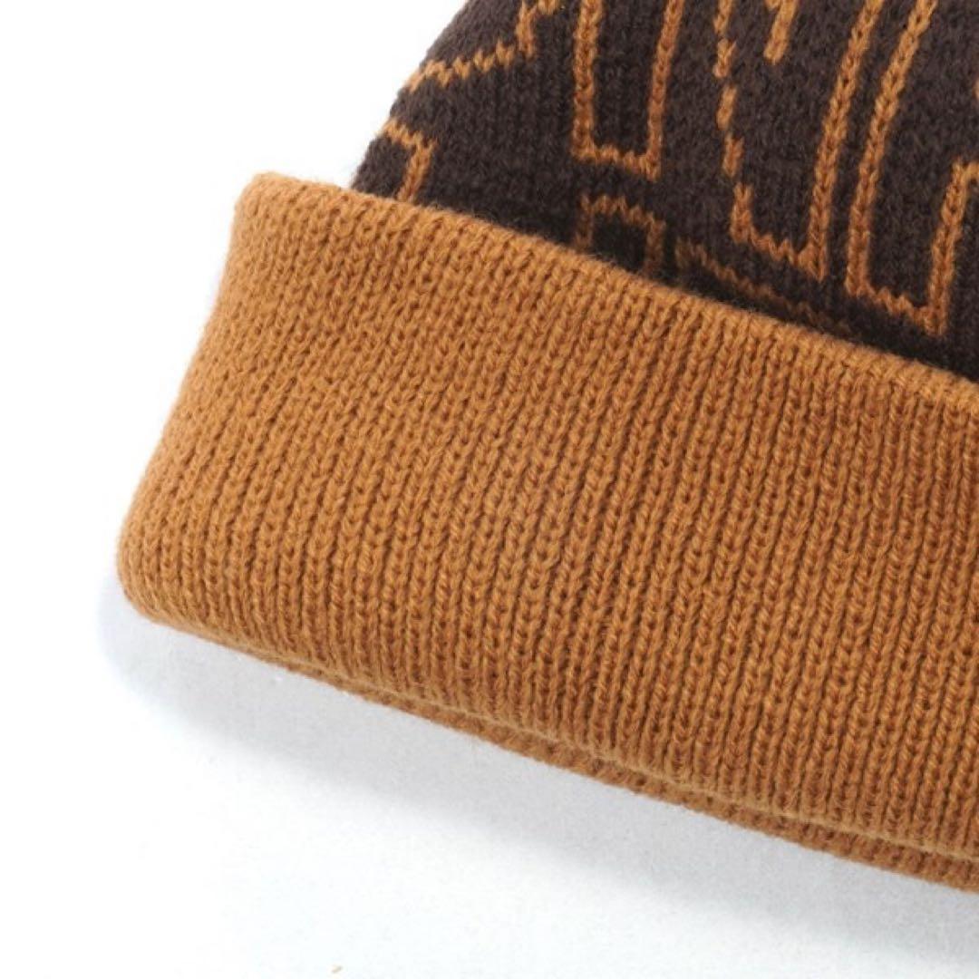 新品レザレクションResurrection ロゴモノグラムニットビーニーニット帽