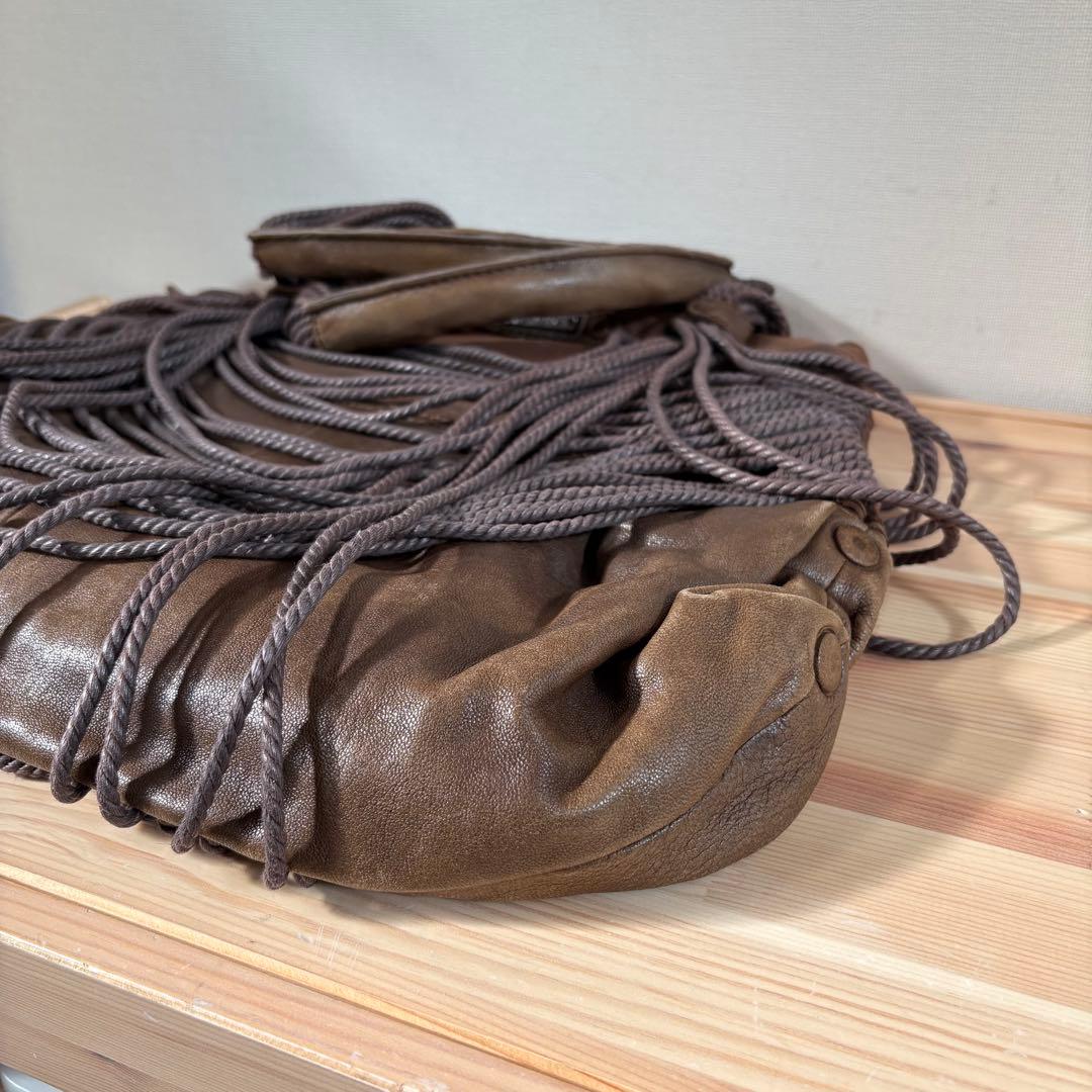 バッグ Y2k Diesel Rope Fringe Bag Leather Brown