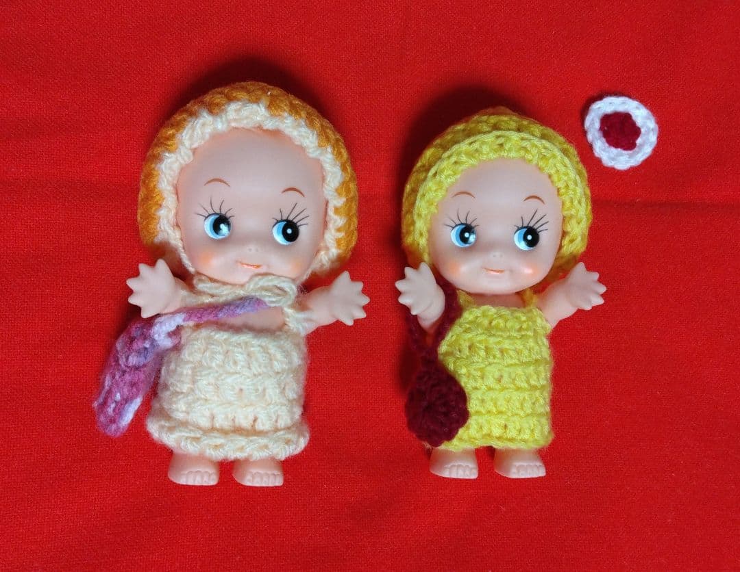 値下げ　新品　日本製　キューピー人形　洋服手編み　15cm   まとめ売り