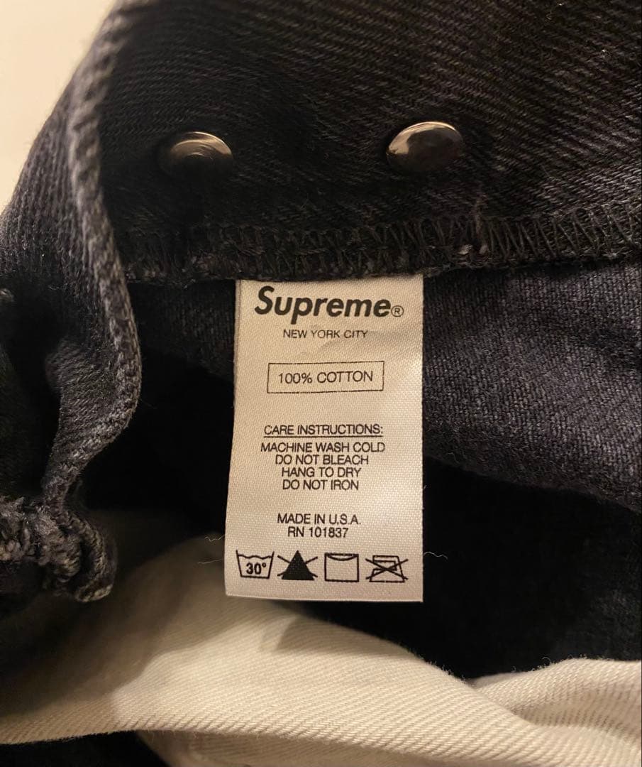 Supreme ブラックデニムパンツ 30 USA製