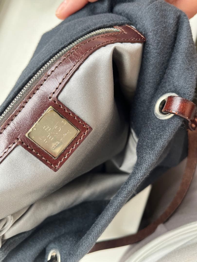 FENDI カシミアトートバッグ