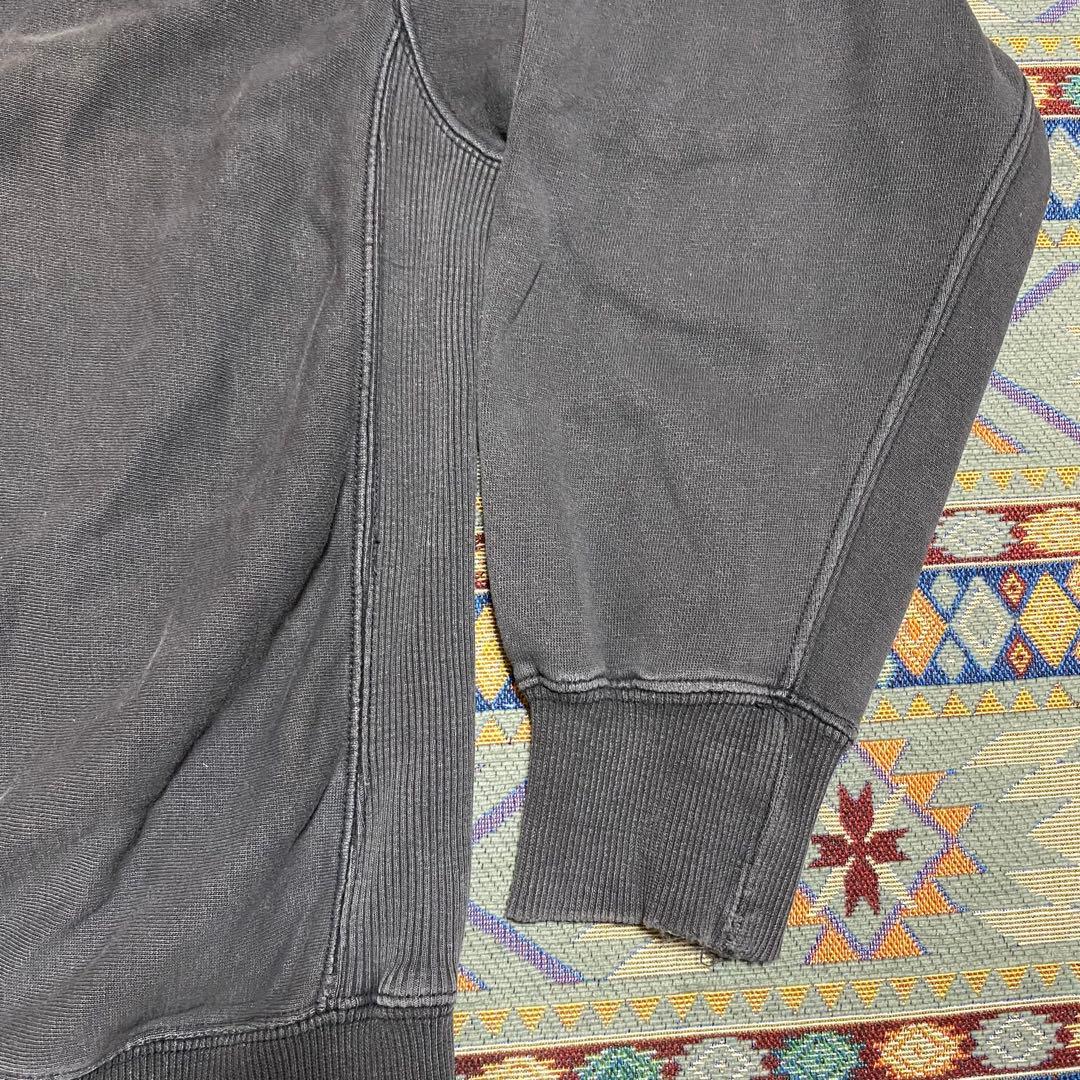 l*0様 ヴィンテージ　スウェット　3段プリント　フェード　炭黒　サイドリブ
