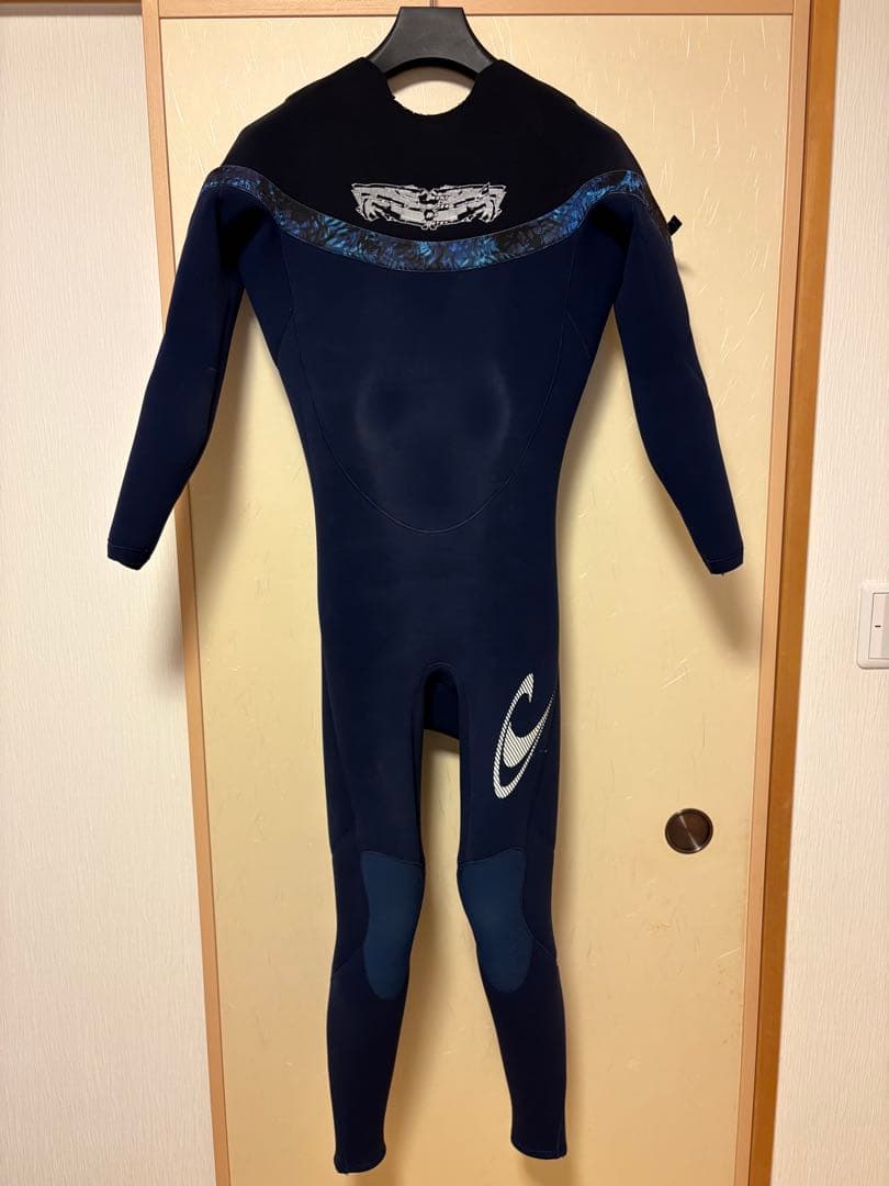 超美品O'NEILL サイコ3㎜フルスーツ ロングチェストジップ　ネイビー