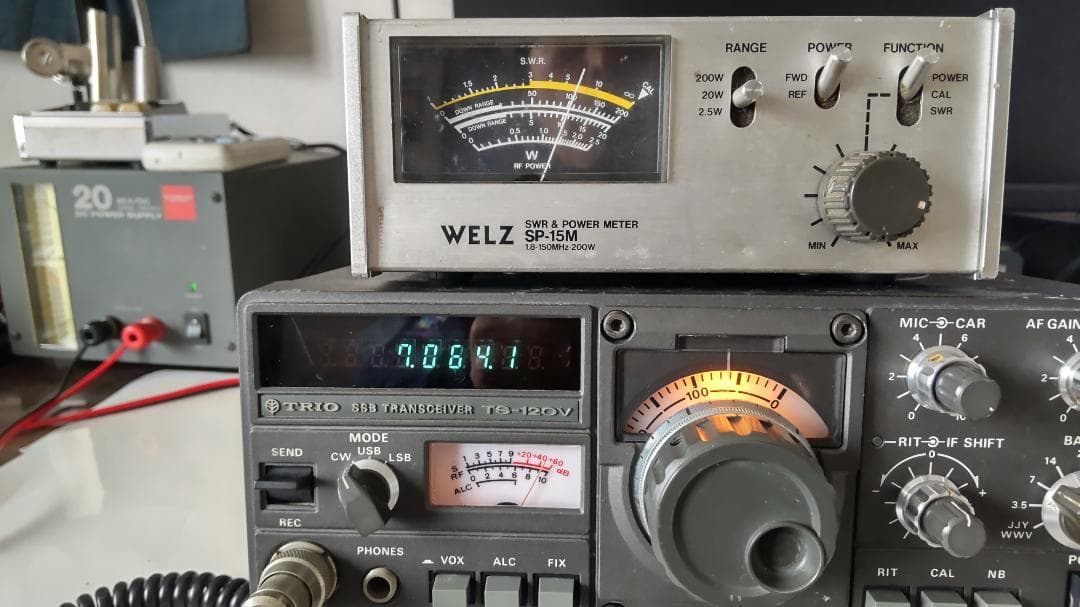 トリオTS-120V HF10W 機の修理品+マイク FT8入門に？