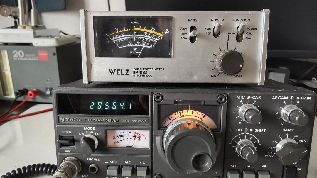 トリオTS-120V HF10W 機の修理品+マイク FT8入門に？