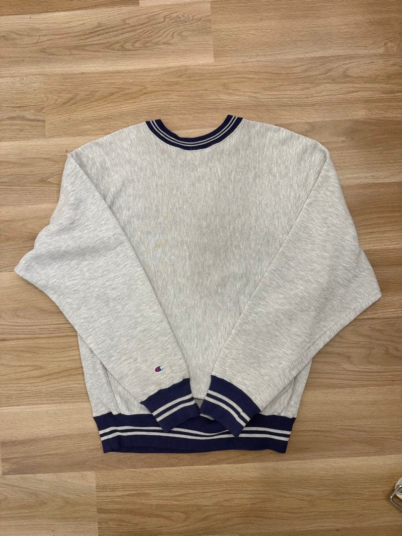 90s Champion グレー ロゴスウェット リバースウィーブ