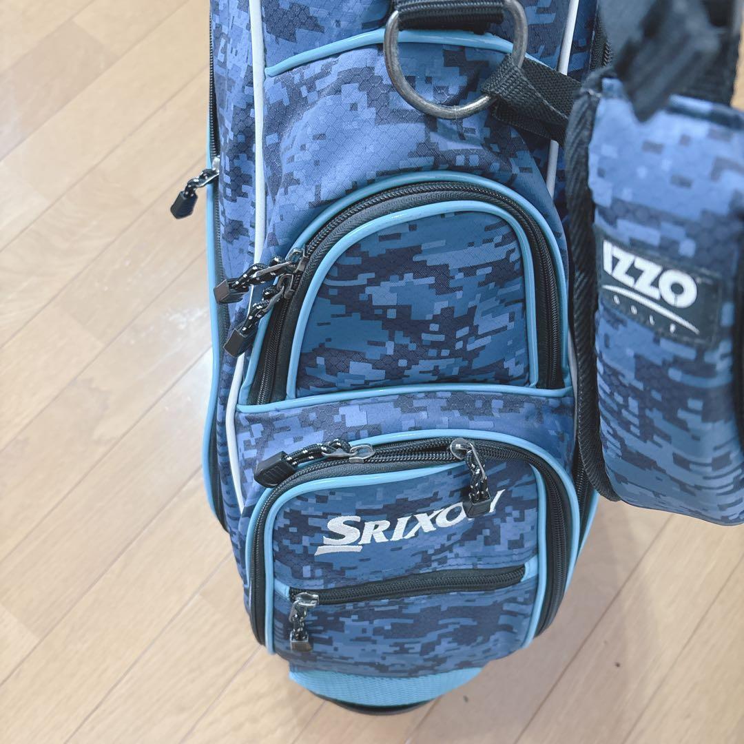 K433 SRIXON ブルー迷彩柄 スタンドキャディバッグ