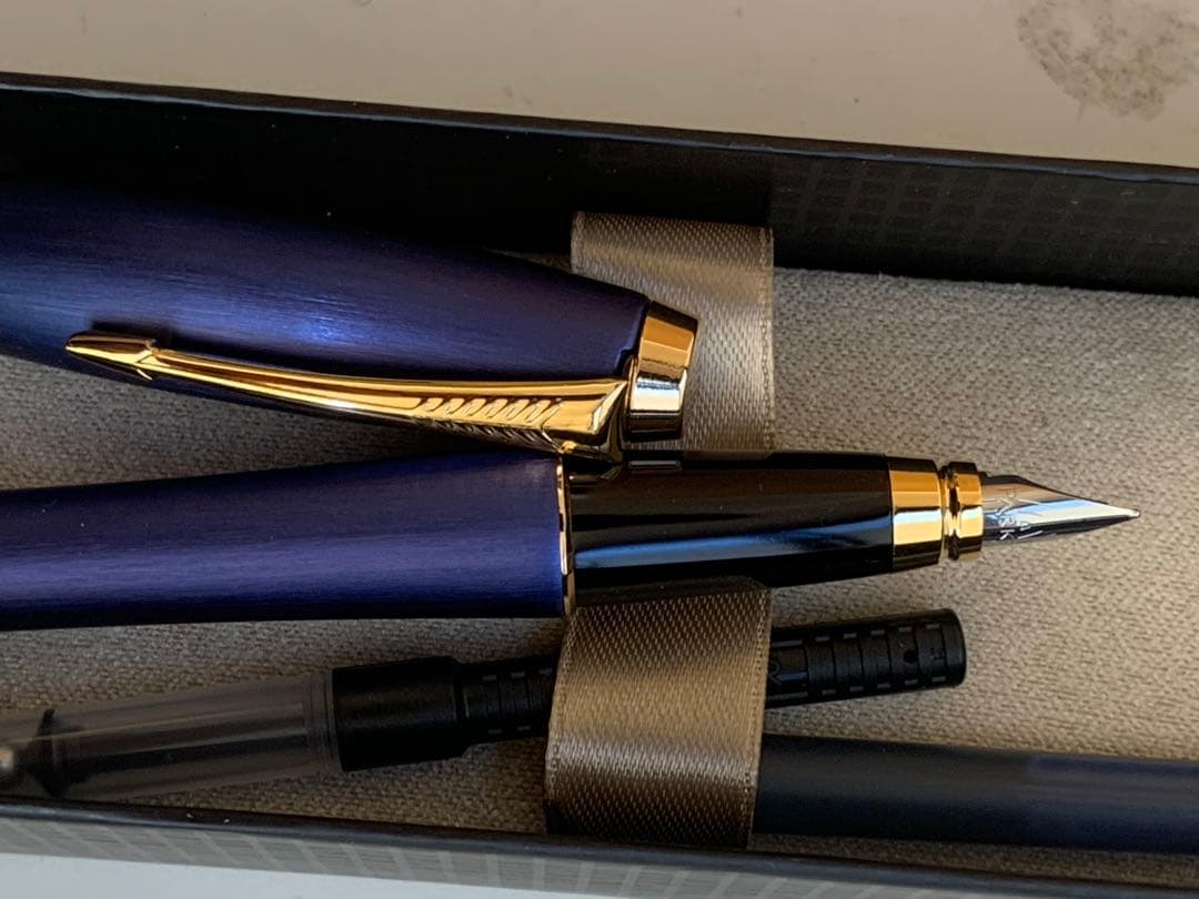 PARKER 万年筆 紫色 金色装飾