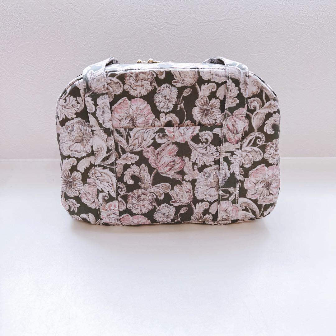 のりページ☆リバティアレキサンダーマーブルグレーブルームバッグ