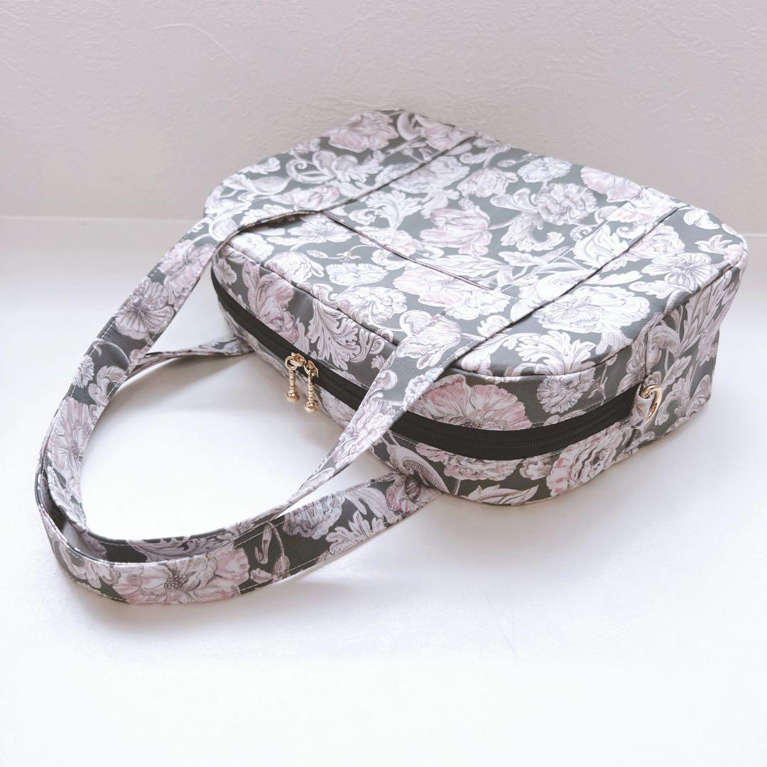 のりページ☆リバティアレキサンダーマーブルグレーブルームバッグ