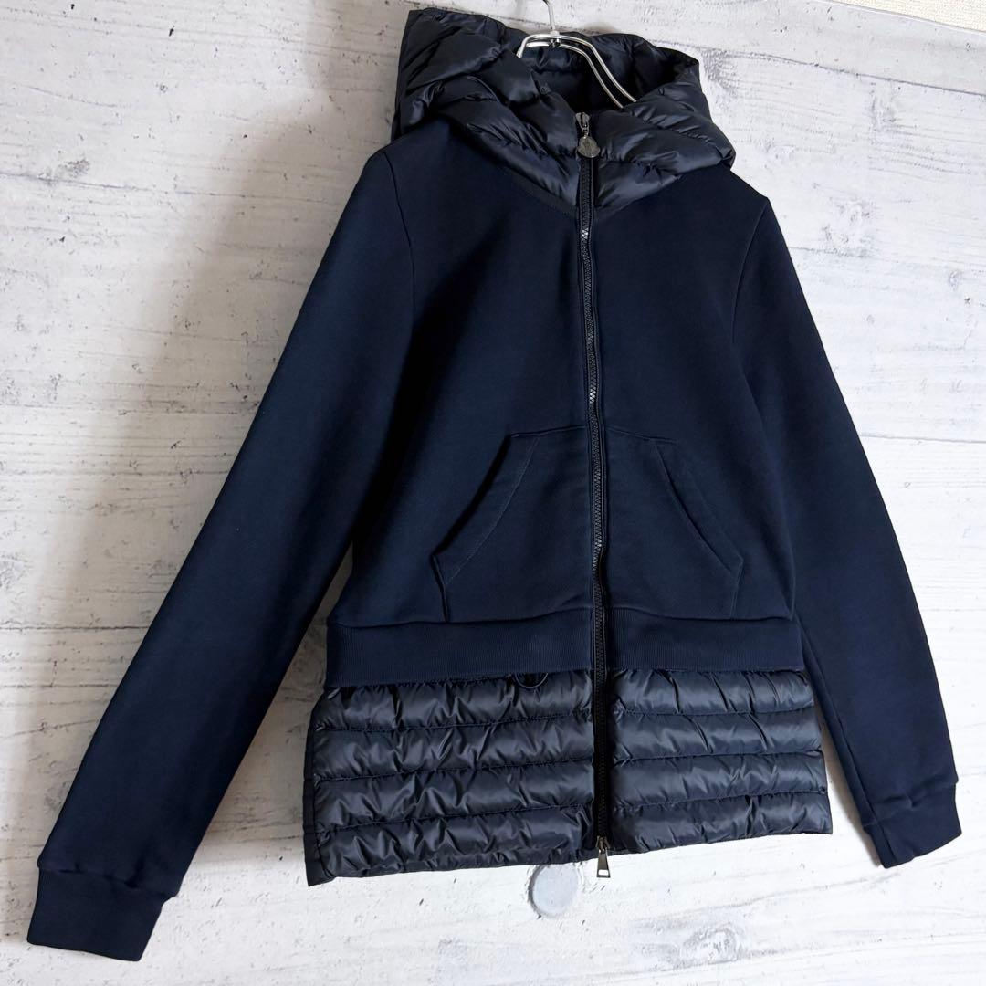 モンクレール マグリア カーディガン ダウン スウェット フード M