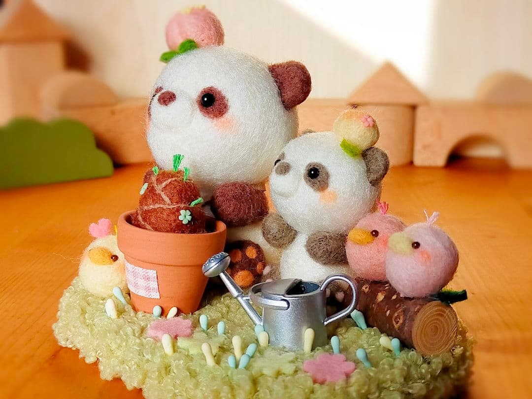 ✿羊毛フェルト✿パンダ✿羊毛フェルト✿