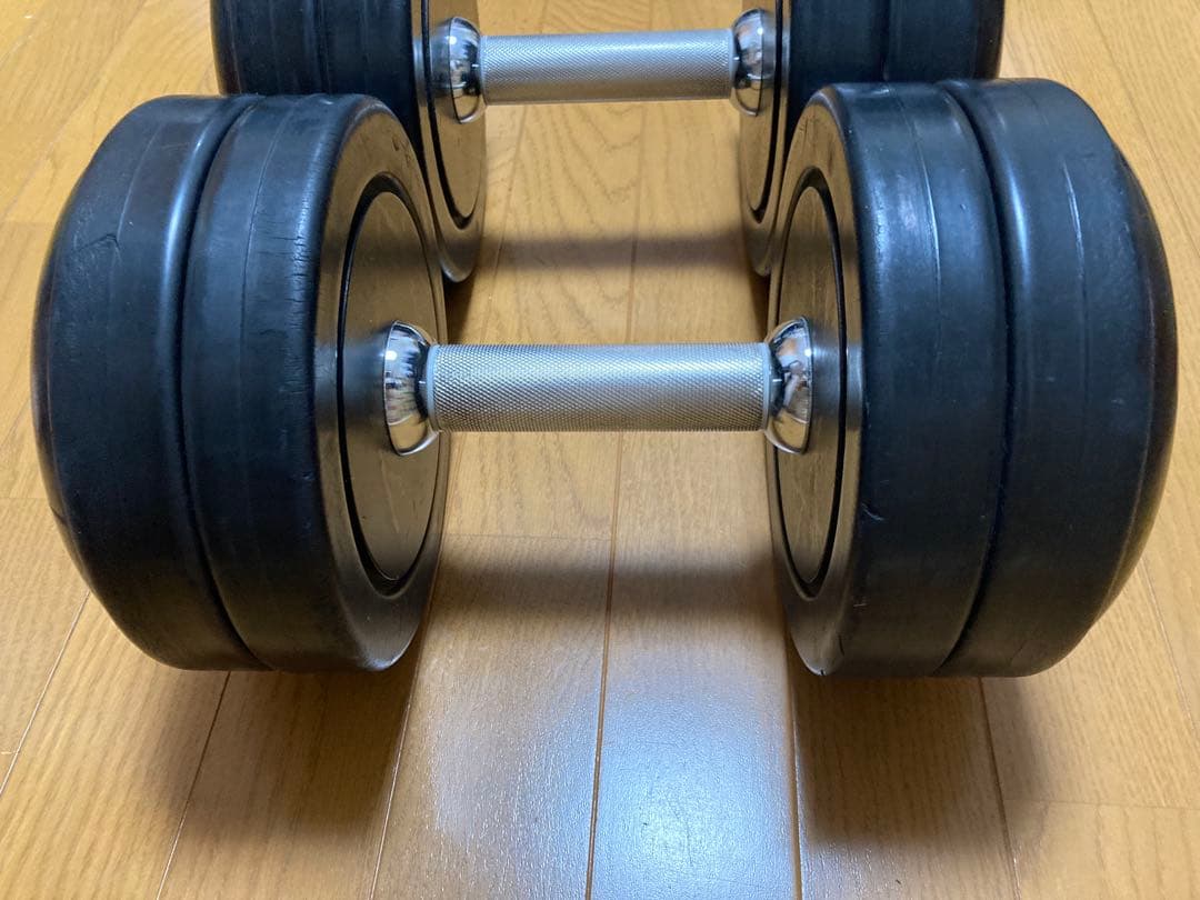 ①ivanko ジム用ラバーダンベル24kg　ゴールドジム アイロテック