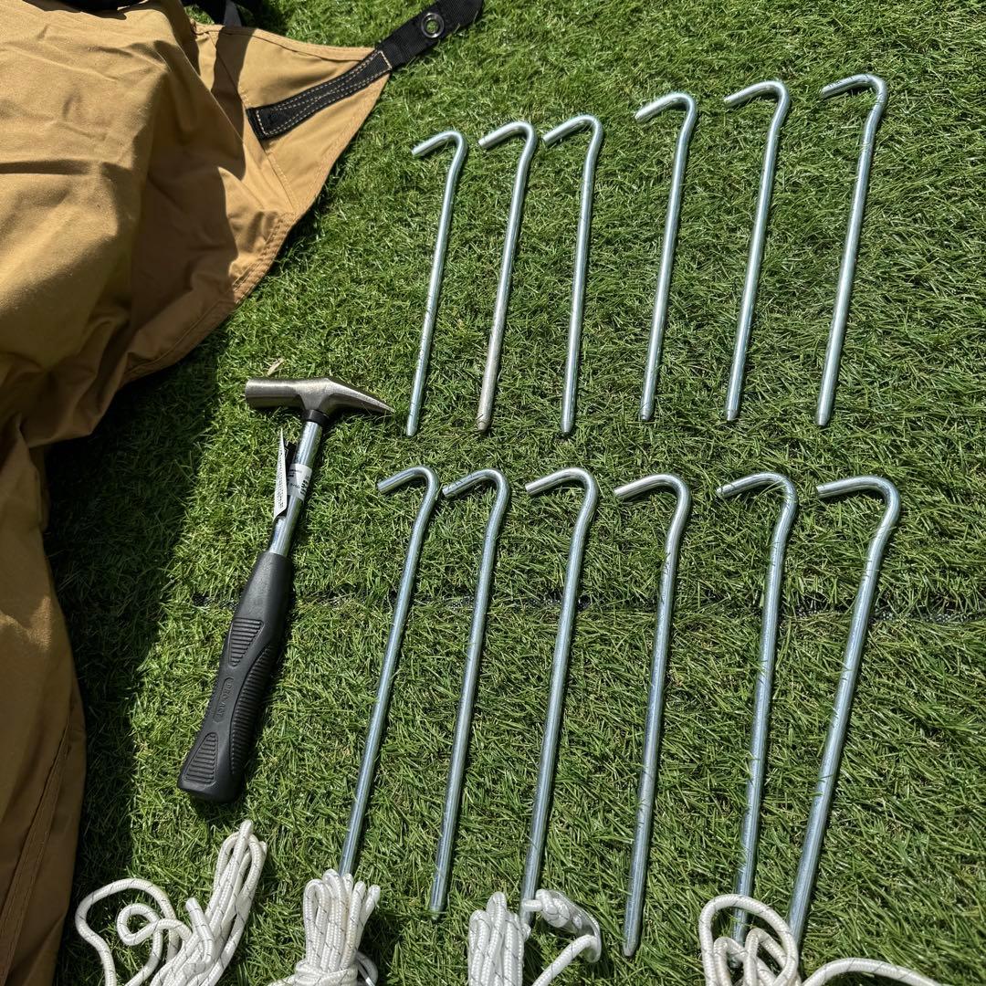 美品 WAQ ヘキサタープTC Lサイズ ポール付き