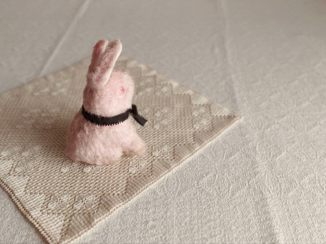 * vintage rabbit ୨୧ フォルムの可愛い ピンクの ウサちゃん