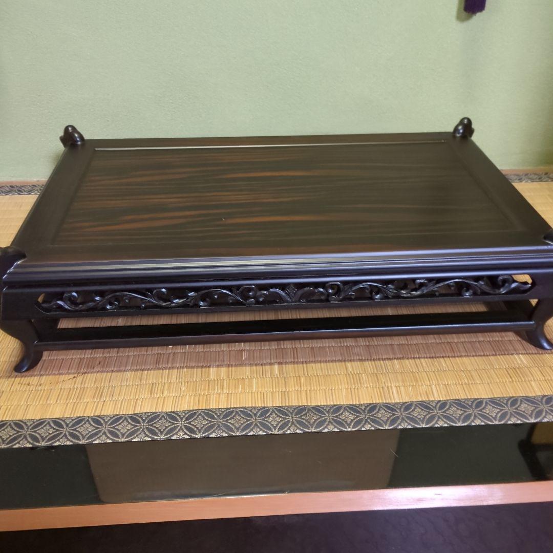 jackyさま専用、花台、黒檀無垢、新品、箱入り