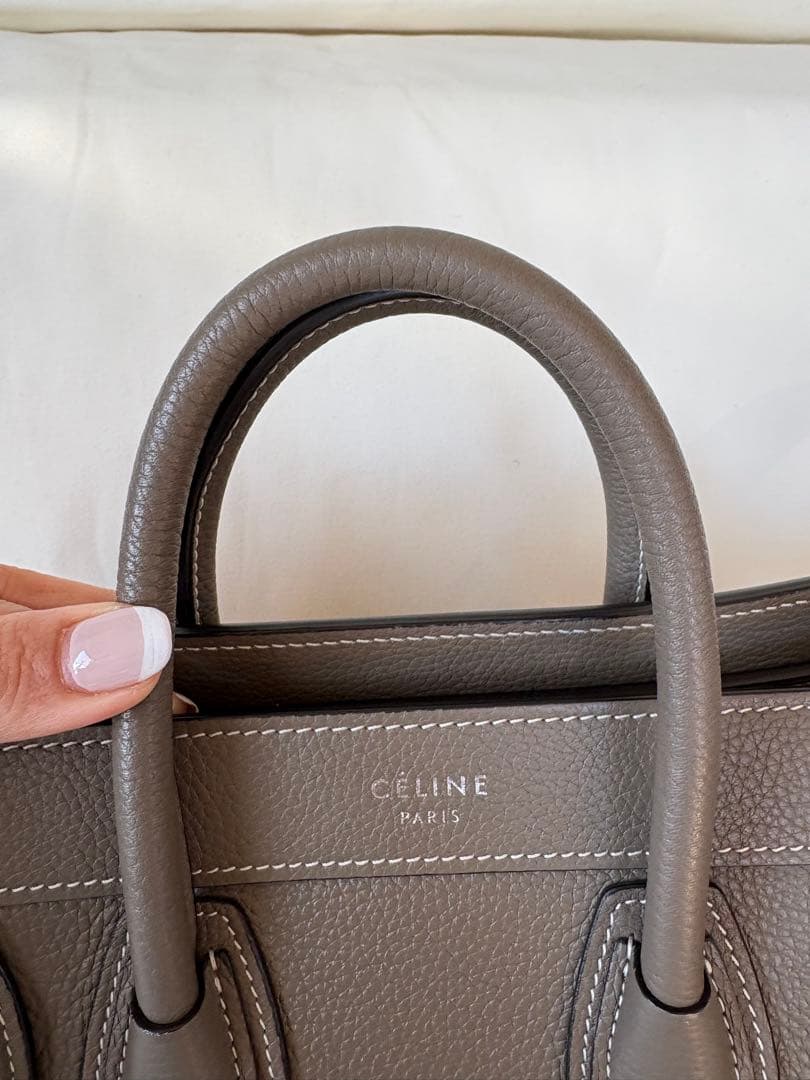 【35happy】美品 旧ロゴ セリーヌ ラゲージ ナノ スリバッグ 正規